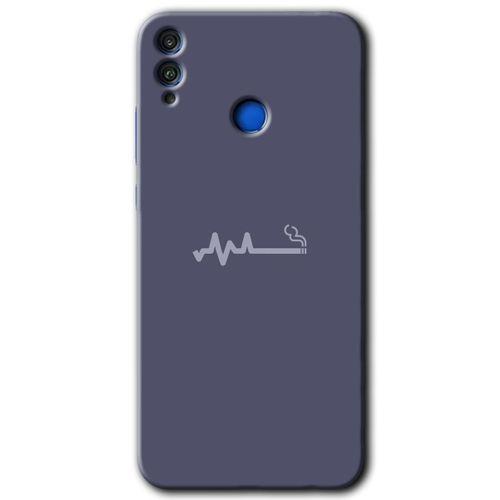 Honor 8c HD Baskılı Kılıf + 9D Tam Ekran Koruyucu - Sigara Zararlıdır