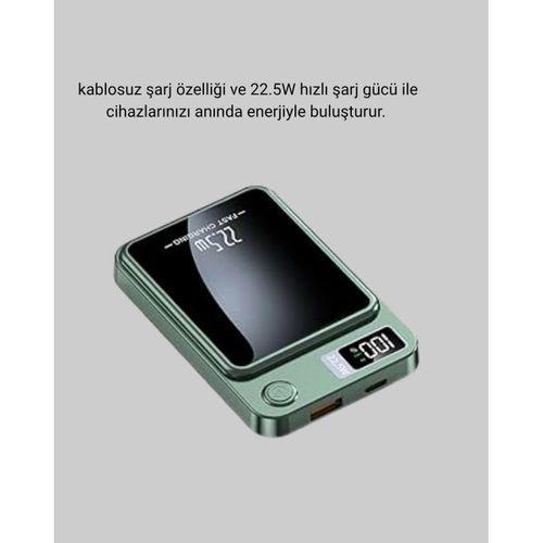 Magsafe Powerbank 22.5w Hızlı Şarjlı Ve Kompakt Kablosuz Şarj Cihazı