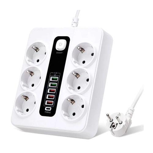 Vothoon Hp-h04 3000w 10amper 6’lı 2metre Uzatma Kablolu Çoklu Termal Akım Priz