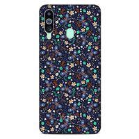 Samsung Galaxy M40 Kılıf Kelebek Etkisi (8) Baskılı Kılıf Turkuaz Beyaz