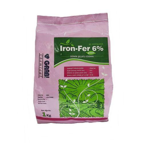 Demir Şelatlı Toz Gübre İron-Fer %6 (1 kg)