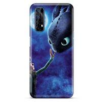 Oppo Realme 7 Kılıf Dragons (40) Fit Silikon Kılıf Ejderha Takım Yıldızı