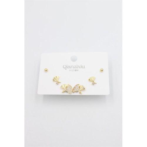 Çoklu Set Küpe - Altın
