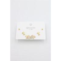Çoklu Set Küpe - Altın