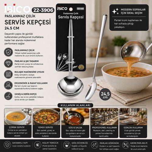 Krom Metal Servis Kepçe 24.5 cm