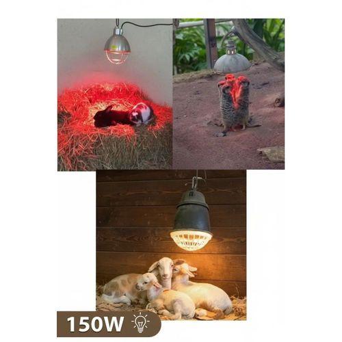 150w Kızılötesi (infrared) Isıtıcılı Hayvan Isıtma Ve Kuluçka Lambası (kırmızı Işık) E27 (kalın Duy)