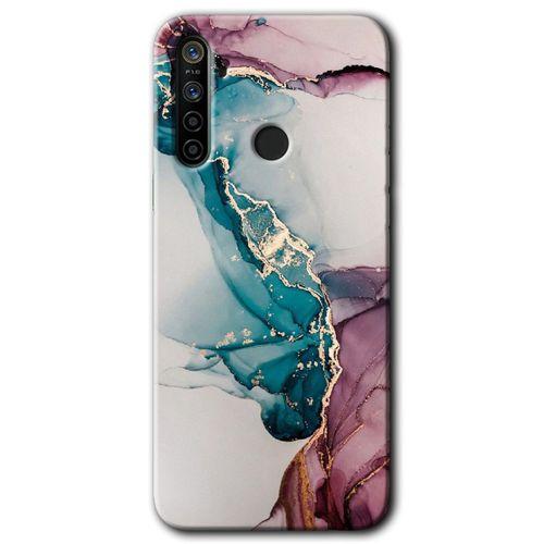 Realme 6i Kılıf Baskılı Arka Kapak - Liquid Mermer +Tam Ekran Koruyucu
