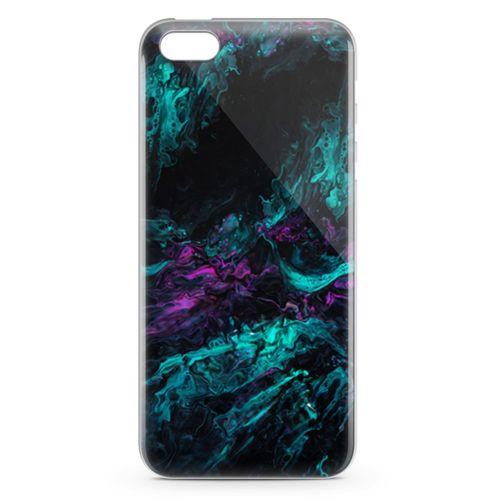 Apple iPhone 5 Kılıf Dağılmış Mürekkep Arka Kapak Koruma Desenli Full Koruyucu