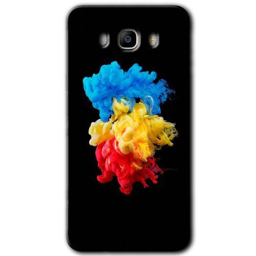 Galaxy J7 2016 Kılıf HD Desen Baskılı Arka Kapak - Black 1