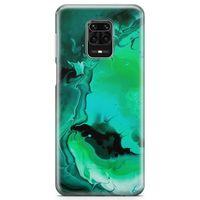 Xiaomi Redmi Note 9 Pro Kılıf Yeşil Mermer Arka Kapak Koruma Desenli Full Koruyucu