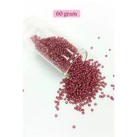 Dökme Cam Kum Boncuk (11/0) 2 mm - 60 Gram -  Koyu Pembe - BNC046