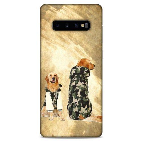 Samsung Galaxy S10 Plus Kılıf Köpek Kıyafetleri (32) Soft Silikon Kılıf Golden Kapişonlu Polar