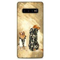 Samsung Galaxy S10 Plus Kılıf Köpek Kıyafetleri (32) Soft Silikon Kılıf Golden Kapişonlu Polar