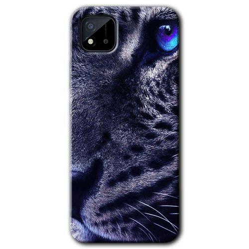 Realme C11 Kılıf HD Desen Baskılı Arka Kapak + Temperli Cam - Kaplan