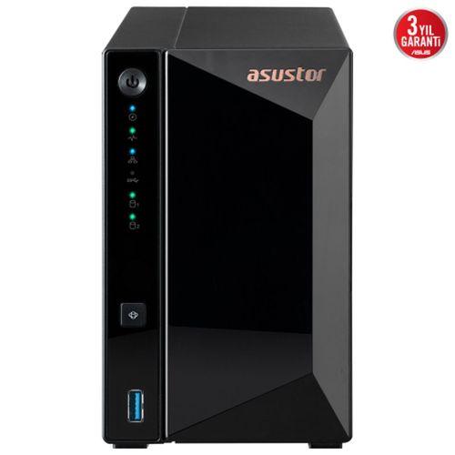 ASUSTOR AS3302T V2, 2Gb DDR4 Ram, 2 Yuvalı (2x20TB Destek), 1x2.5GbE Network, 3xUSB 3.2, Tower NAS (Yedekleme) Cihazı