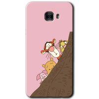 Potkal Hediye Fabrikası Samsung Galaxy C7 Pro HD Baskılı Kılıf + 9D Tam Ekran Koruyucu - Winnie the Pooh