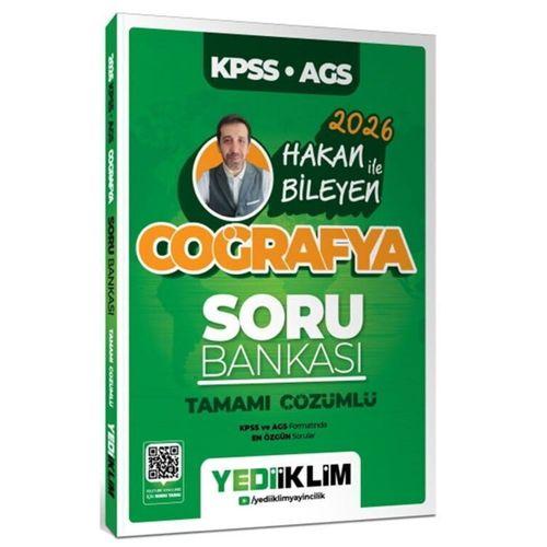 2026 KPSS AGS Coğrafya Tamamı Çözümlü Soru Bankası Yediiklim Yayınları