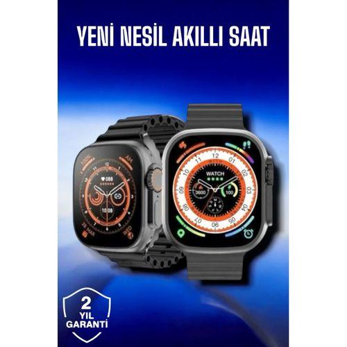 45 Mm Gri Kasa Ultra Akıllı Saat Sesli Görüşme, Sağlık Takibi, Suya Dayanıklı