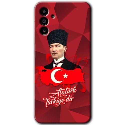 Samsung Galaxy M23 HD Baskılı Kılıf + 9D Tam Ekran Koruyucu - Atatürkiye