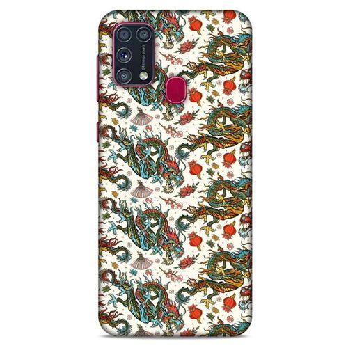 Samsung Galaxy M31 Kılıf Dragons (20) Koruyucu Kılıf Ejderha Japon