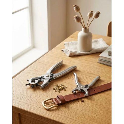 Kemer Delme Pensesi 2li Set Deri Ürünler İçin Pratik Delik Açma Atı