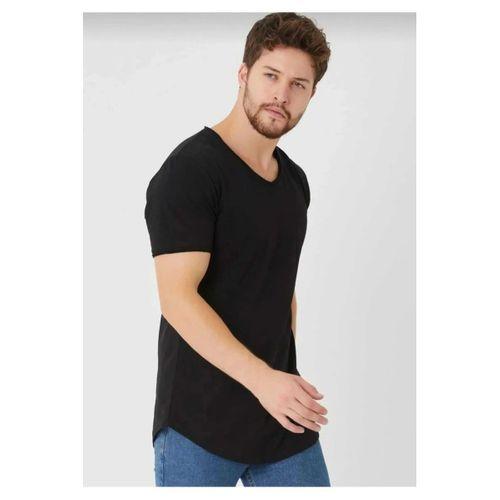 Erkek Pis yaka Oval Kesim Basic T-Shirt