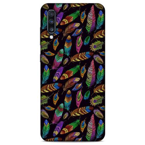 Samsung Galaxy A70 Kılıf Desenli Özel Seri Tüyler (15) Antişok Kılıf