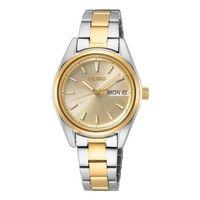 Seiko SUR354P Quartz Çelik Altın/Gri Safir Cam 10 ATM 30 mm Kadın Kol Saati