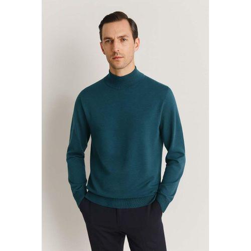 Fincher Yarım Balıkçı Regular Fit Boğazlı Erkek Kazak - İndigo