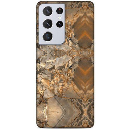 Lopard Samsung Galaxy S21 Ultra Uyumlu Kılıf Mermer Desenli (8) Baskılı Kılıf