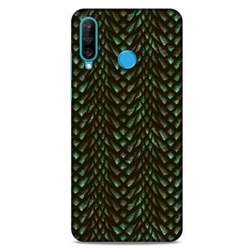 Huawei P30 Lite Kılıf Dragons (3) Kapak Ejderha Cilt Yeşil