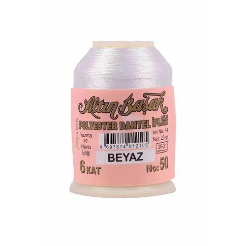 3 Adet Altınbaşak Oya ve Dantel İpi 20 gr - Royaleks - No: BEYAZ