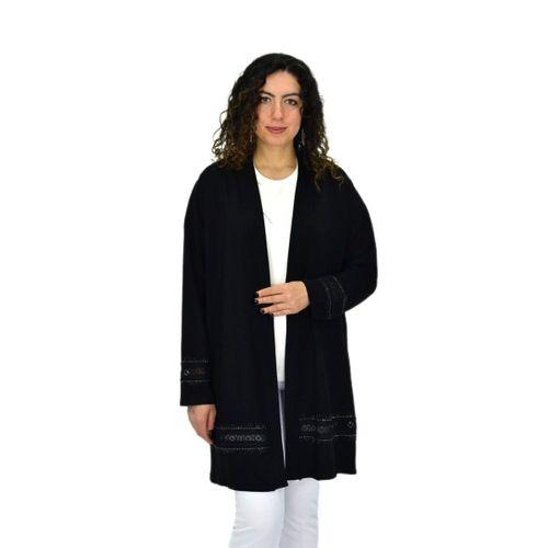 Kadın Siyah Likralı Viskon Hırka BGL-ST04678