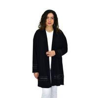 Kadın Siyah Likralı Viskon Hırka BGL-ST04678