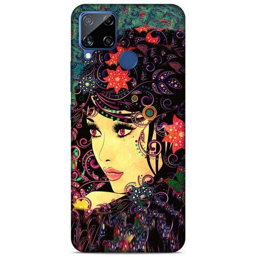 Lopard Oppo Realme C15 Uyumlu Kılıf Sürreal Yüzler ♀ (41) Tank Kılıf Baskılı