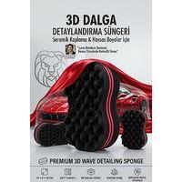 Premium 3D Dalga Seramaik Kaplamalara Özel Oto Detaylandırma Süngeri Çift Taraflı Lüks Araç Yıkama Aparatı Seramik Kaplama Özel Boya Uyumlu 723689