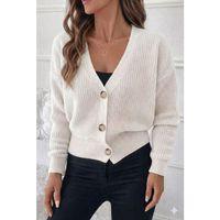 Düğme Detay Triko Bluz