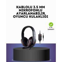Kırmızı  Headset Mikrofonlu Sağlam Kablolu Konforlu