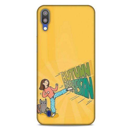 Samsung Galaxy M10 Kılıf Depresyon (44) Tough Armor Kılıf Mor Kahve