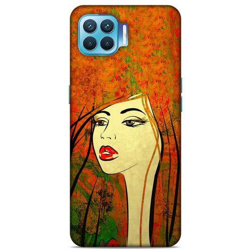 Lopard Oppo Reno 4 Lite Uyumlu Kılıf Sürreal Yüzler ♀ (30) Silicone Case Desenli