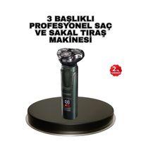 Kablosuz Profesyonel Erkek Bakım Seti – 3 Başlıklı, 3d Akıllı Kesim, Taşınabilir