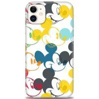 iPhone 11 Kılıf HD Baskılı Kılıf - Renkli Mickey Mouse + Tam Ekran Koruyucu