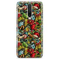 Xiaomi Redmi Poco X2 Kılıf Yılbaşı Süsleri Doodle Arka Kapak Koruma Desenli Full Koruyucu
