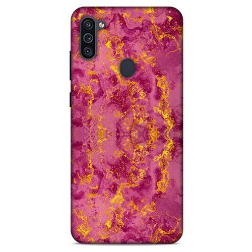 Mermer Desenli (35) Tema Fit Design Kılıf Burgonya Samsung Galaxy M11 Kılıf