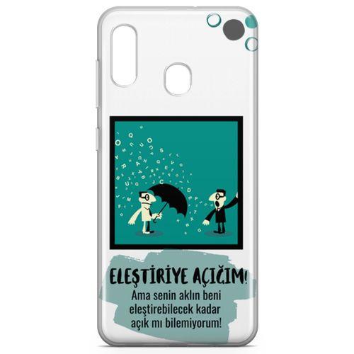 Samsung Galaxy A20 Kılıf Eleştriye Açığım Arka Kapak Koruma Desenli Full Koruyucu