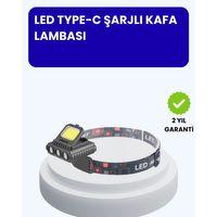 800 Lumen Led Kafa Lambası Cob Ve Xpe Led Type C Şarjlı Ayarlanabilir