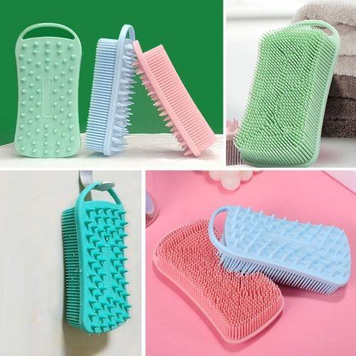 Kendiliğinden Askılı Peeling ve Masaj Etkili Silikon Banyo Vücut Fırçası