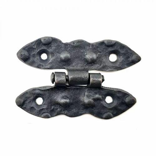 Antika Tarz Dekoratif Pirinç Bodur Menteşe - 75x50 Mm, Oksit