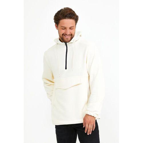 Erkek Kapşonlu Regular Fit Yarım Ferm.Kargo Cepli İnce Sweatshirt SPR22SW171