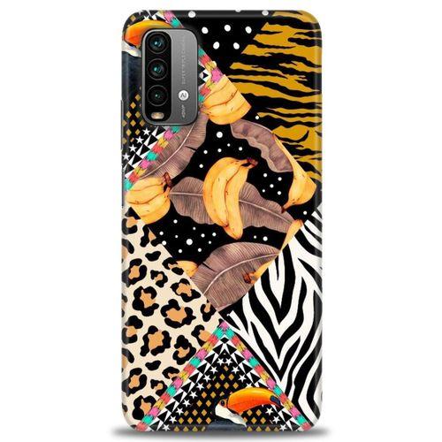 Xiaomi Redmi Note 9 4G Kılıf HD Baskılı Kılıf - Muz Papağan + Tam Ekran Koruyucu